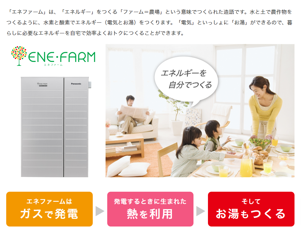 給湯器のいろいろ3　エネファーム